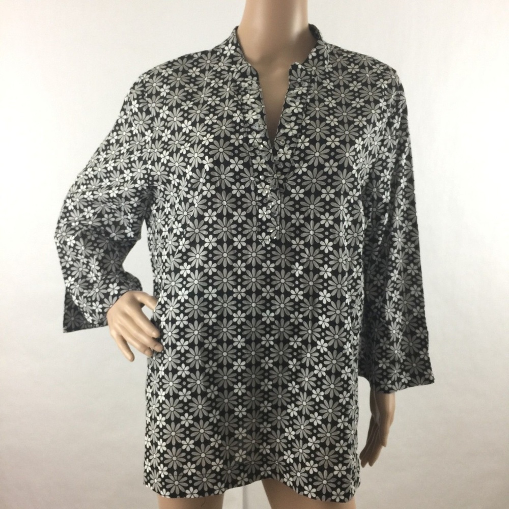 White Stag Floral Tunic Top